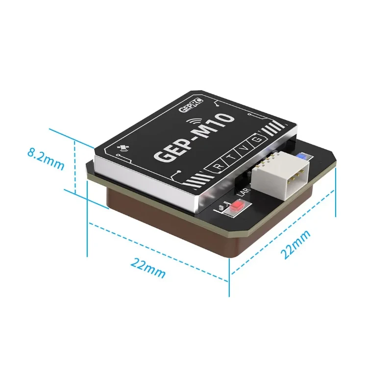 Modulo GPS GEPRC GEP-M10 - u-blox M10 15/22mm Doppia bussola Baro 32-Sat GPS+BDS+Galileo FPV Modulo RC