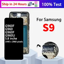 Pantalla LCD TFT para Samsung S9, digitalizador de pantalla táctil con marco de repuesto, G960, G960F, G960N, G9600 G, nueva calidad
