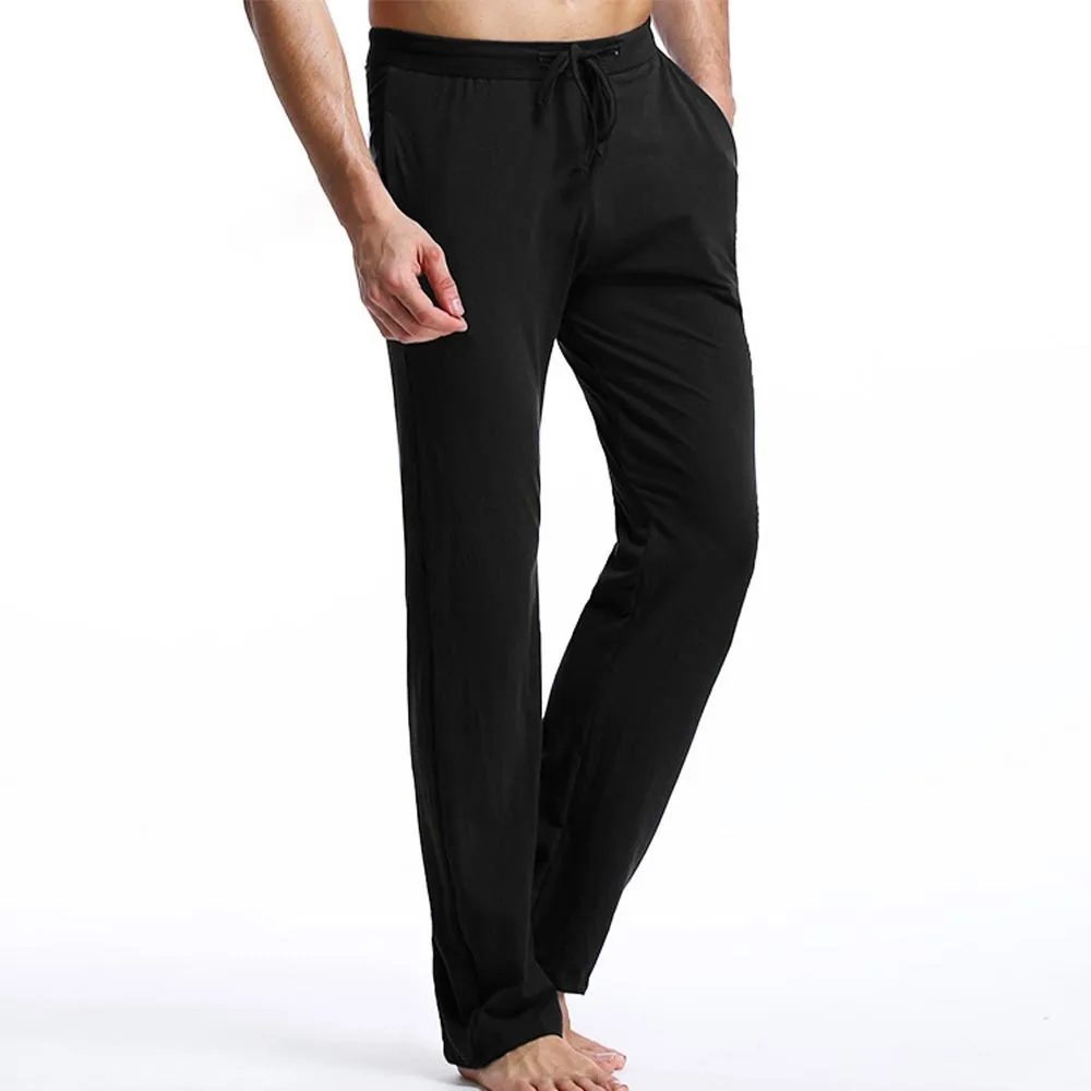 Pantalones de pijama de algodón para hombre, ropa interior térmica, pantalones deportivos sueltos de talla grande, pantalones largos informales para el hogar