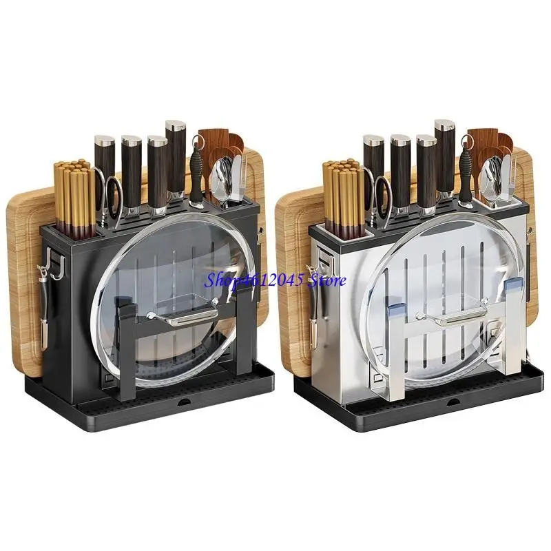 

L69A Stainless Steel Tableware Storage Rack Dishwashing Cup Drying Racks Drain Holder for Home Kitchen Countertop Wall Mounted