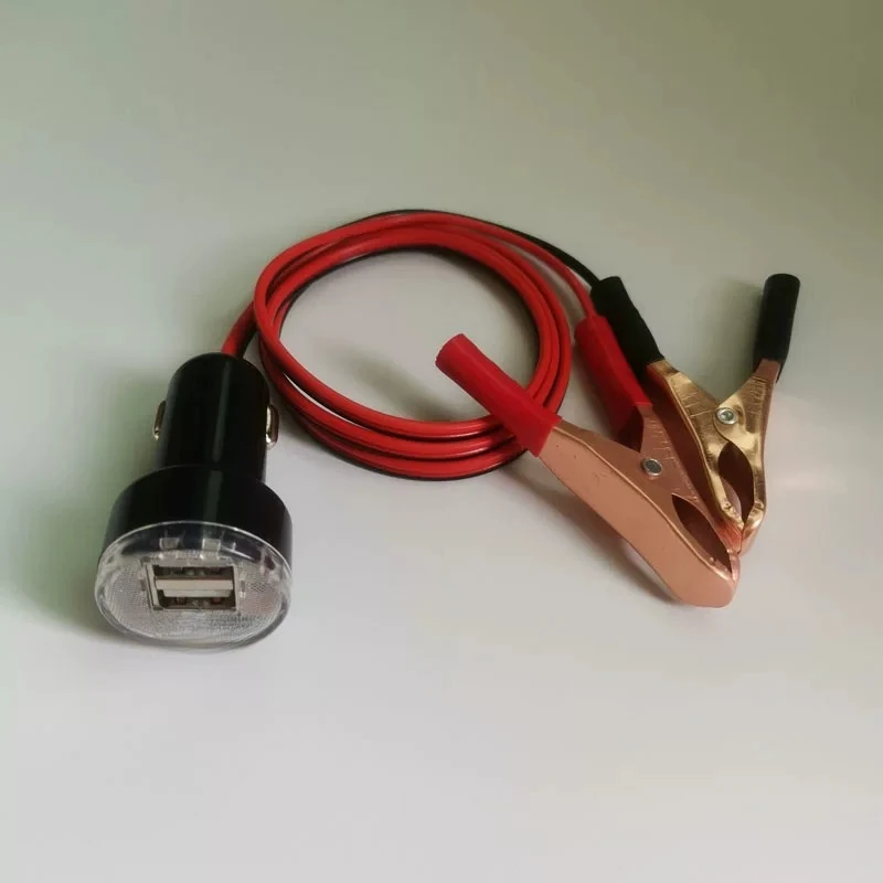 New Clip Storage Battery 12v To 5v Converter Car Motorcycle USB Gps Phone Charger Port Socket Adapter