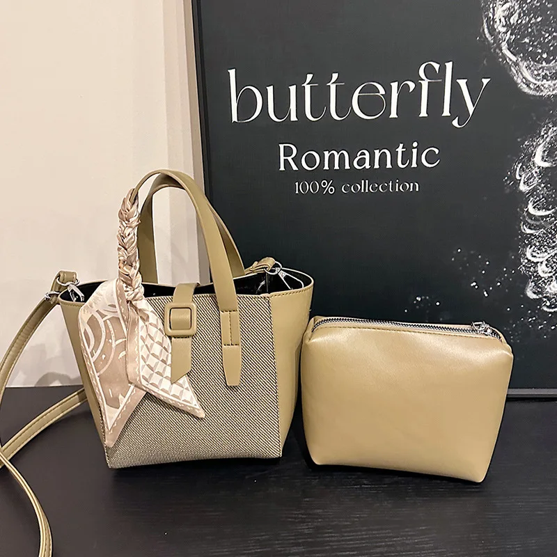 

Лето 2025 г., женский шарф через границу, сумка для дочери, модная сумка-ведро, модная сумка через плечо/через плечо + бесплатная доставка