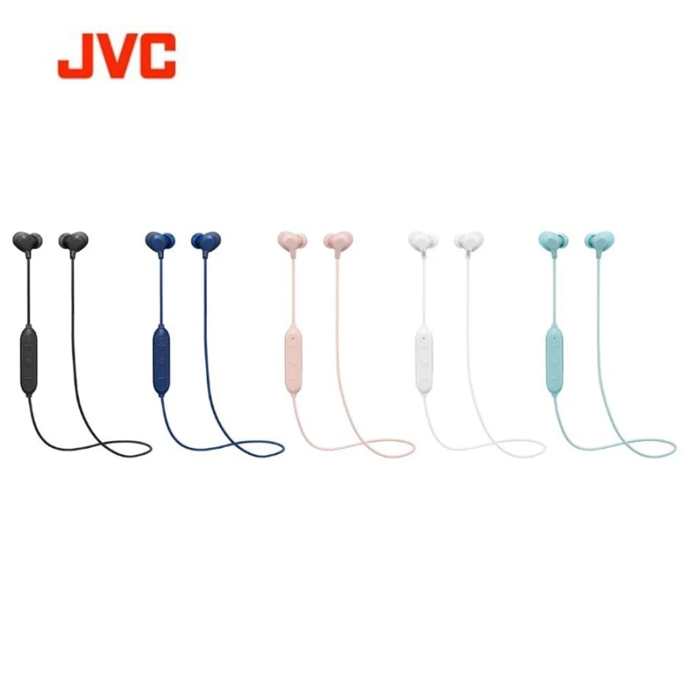 JVC · HA-FX22W · Audífonos Deportivos Intrauditivos con Cable y Bluetooth · Resistencia al Agua IPX2 · Control remoto de 3 botones con