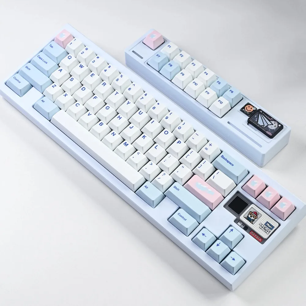 143 Keys Ramune Keycaps PBT Material Cherry Profile 1.7mm Thick Dye Sublimation Mechanical Keyboard Keycap