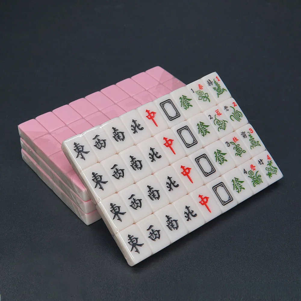 

Portable Miniature Mahjong Game Set Compact Lightweight for Travel Picnic Backpack Fun Party Entertainment Gift