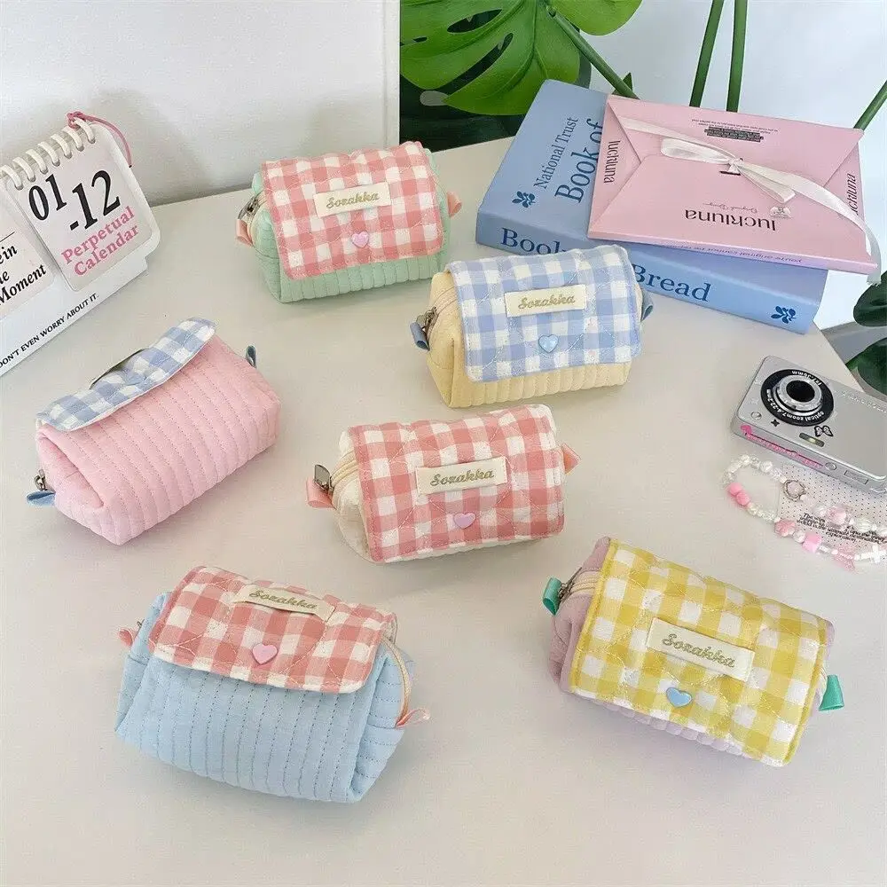Color Blocking Flip Cover Design Portable Storage Bag Dopamine Color Matching Change Earphone Storage Bag Camera Protection Bag
