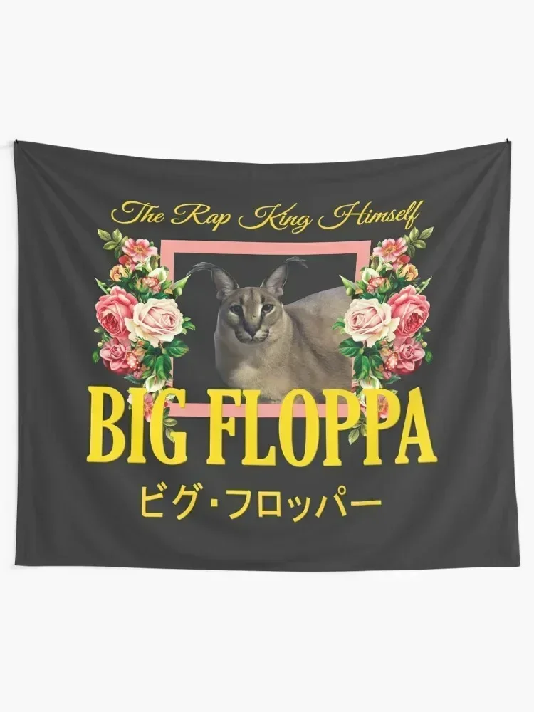 Big Floppa Floral Aesthetic Tapestry Luxury Living Room Decoration Bedrooms Decorations Tapestry