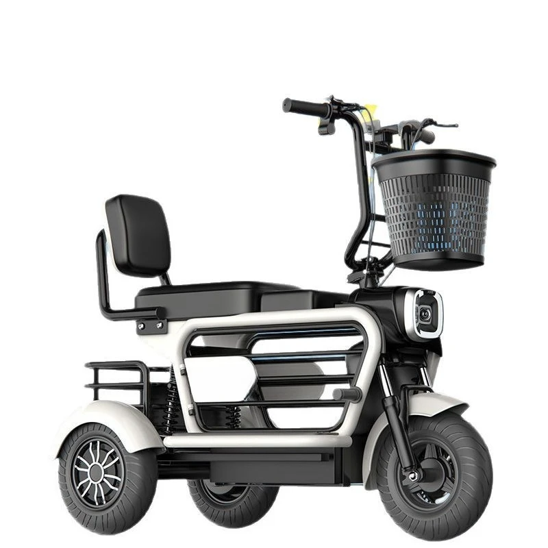 Electric tricycle mini home pick-up and drop-off children, small women's parent-child with babies, elderly transportation