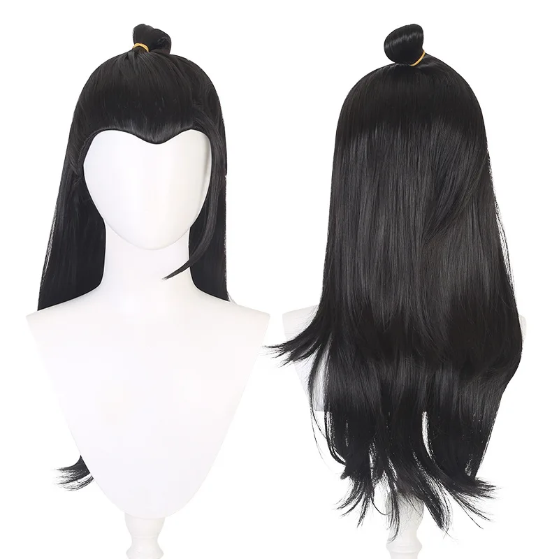 Jujutsu Kaisen Yuji Itadori Pure Black Half Bun Style Full Bun Style Cosplay Perücke