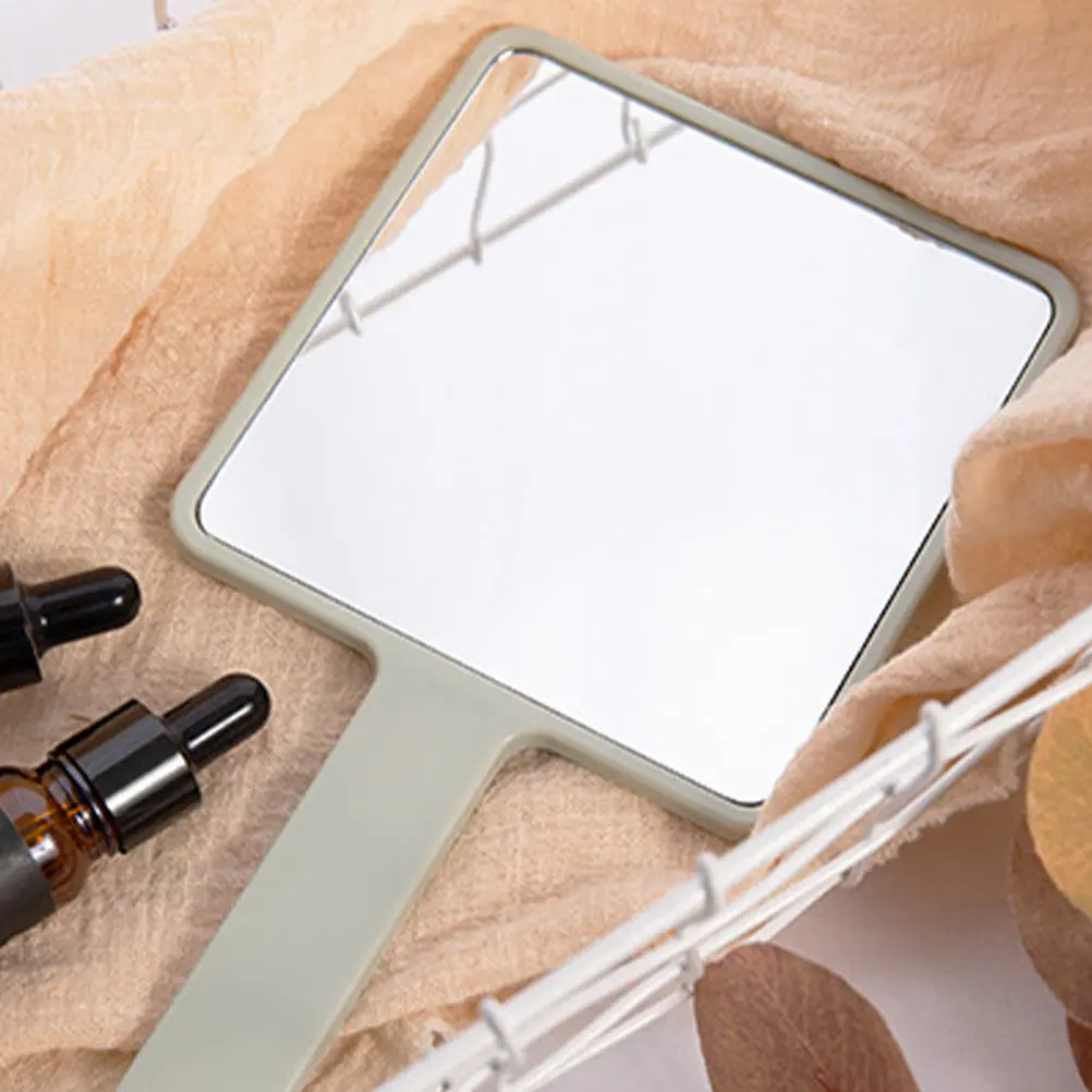 Petit miroir de maquillage à poignée Portable, 3 pièces, Design Compact à la mode, résistant aux rayures, idéal pour les voyages, les fêtes, les pique-niques