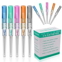 100/50/20/10pcs Piercing Needles I.V Catheter Cannula Sterile Piercing Needles Ear Lip Belly Piercing Tools 14G 16G 18G 20G 22G