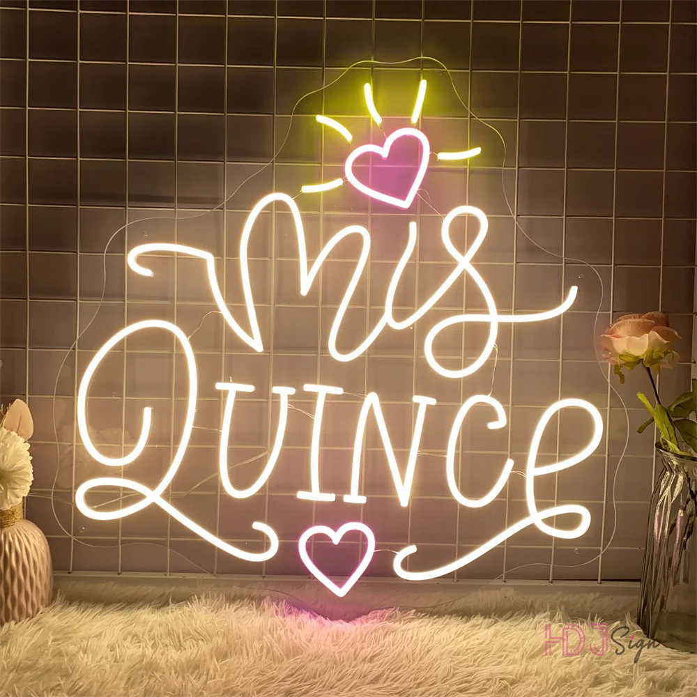 

Mis Quince Neon Led Sign Spanish 15 Years Old Birthday Party Decor Neon Lights USB Wall Art Room Decor Signs Personalize Gift