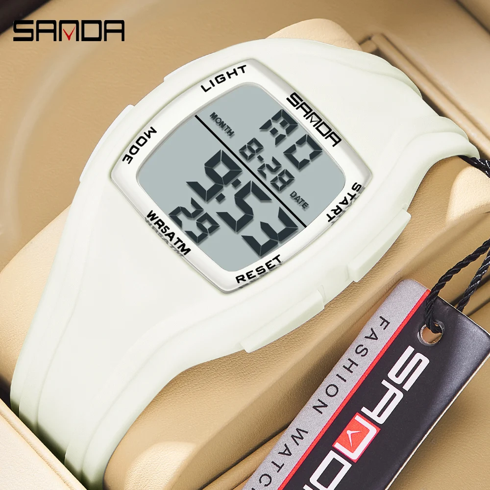 SANDA Sport Watch for Woman Waterproof Luminous Date Ladies Electronic Watches Digital Display Women's Wrisywatches Female Reloj