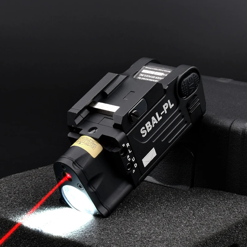 Imagem -03 - Sbal-pl Lanterna Led com Red Dot Laser Strobe Constante Airsoft Caça Acessórios Fit Picatinny Rail para Gloc Arma Luz