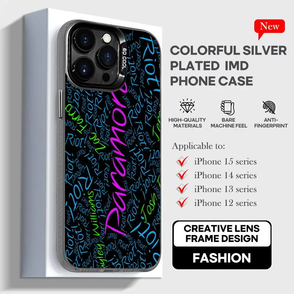 

COOL Paramore music Phone Case black IMD Colorful Phone CaseSilver Suitable for iPhone 16 15 14 13 12 11 XS Pro Max