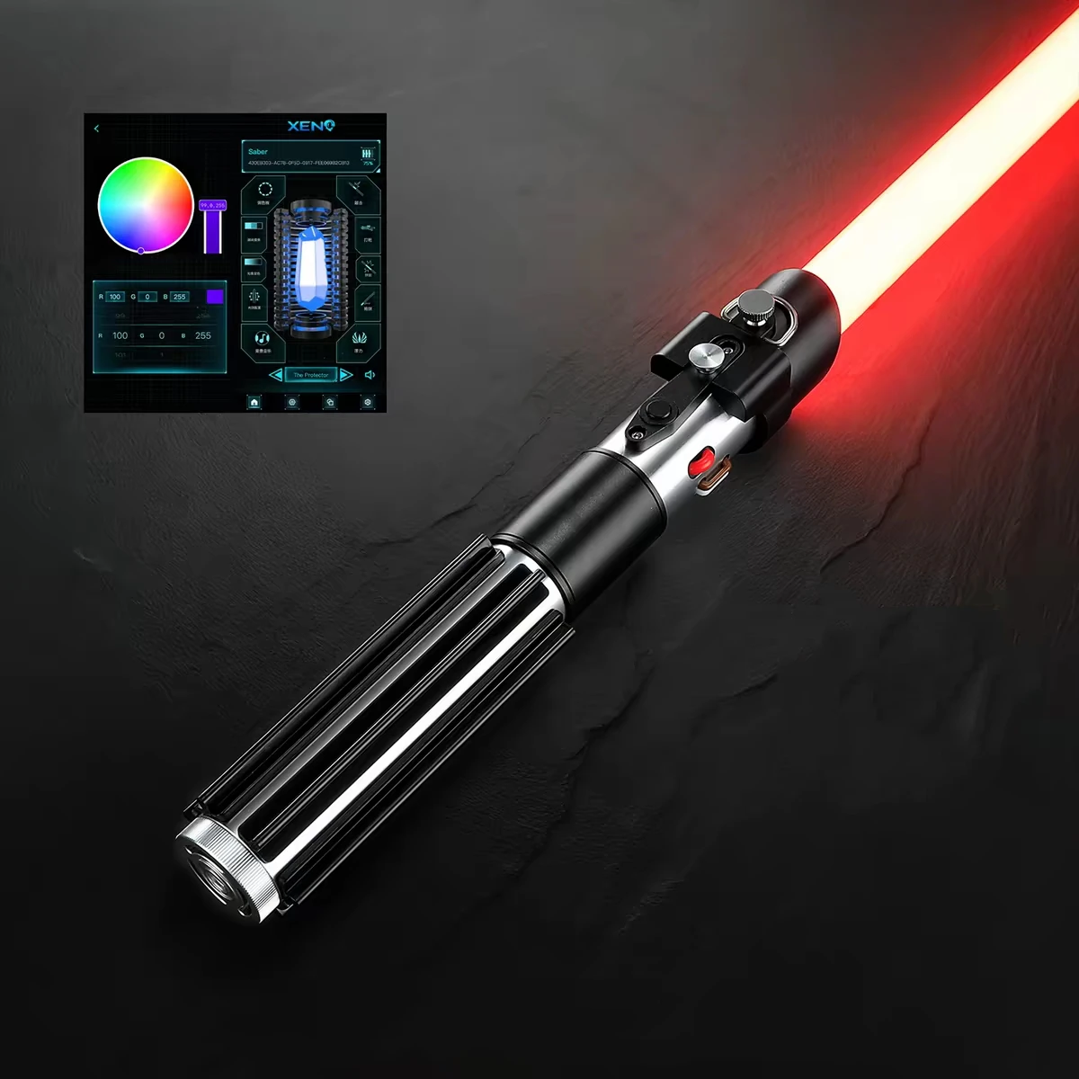 JS Saber Lightsaber, Motion Control, Bluetooth APP Control, Infinite Color Changing, Lightsaber for Adults, Metal Hilt, DV5