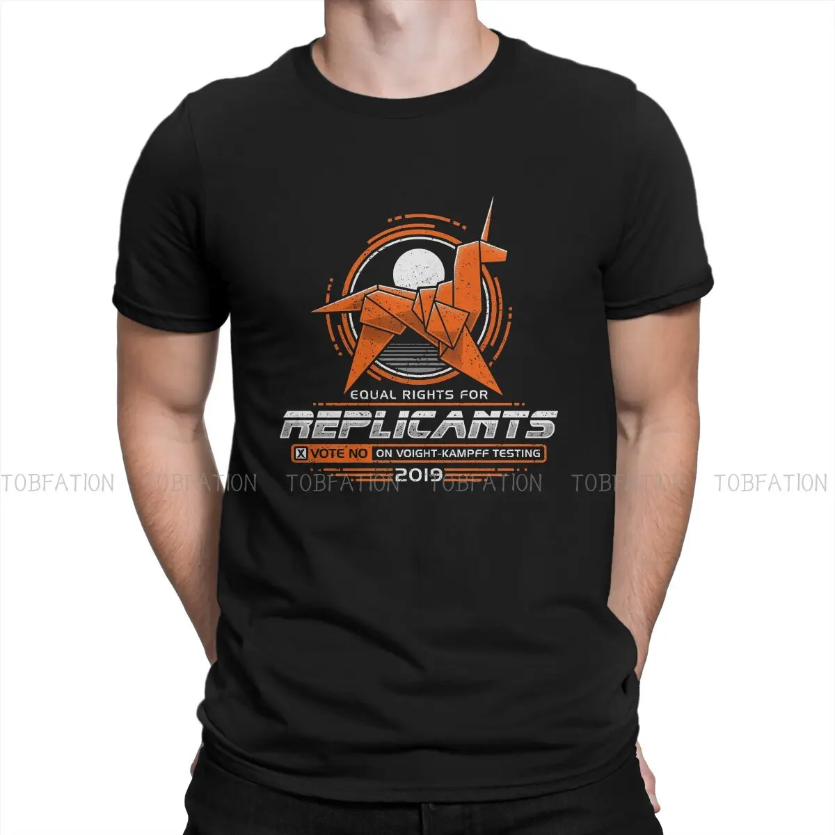 Equal Rights for Replicants  Fashion TShirts Blade Runner Rick Deckard Rachael Male Graphic Fabric Tops T Shirt Round Neck 