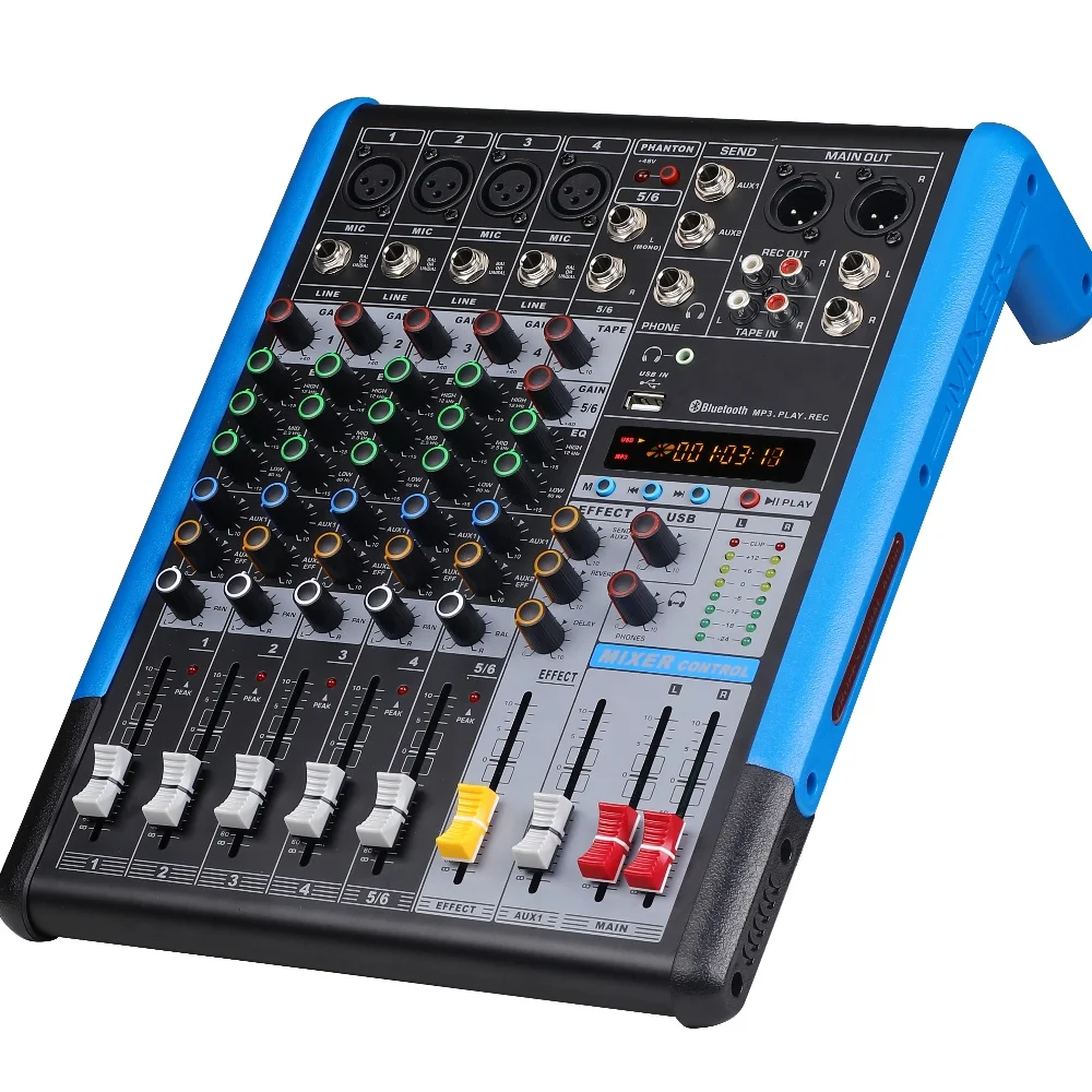 

MT Sound Cards Podcasting Portable Sound Mixing Console USB Recording Input Live Streaming Audio Processor Mixer