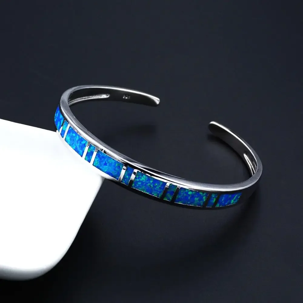 JLZ-001 New Blue Opal Bracelets Top Quality Jewelry Cuff Men & Women Lovers Gifts Wholesale price