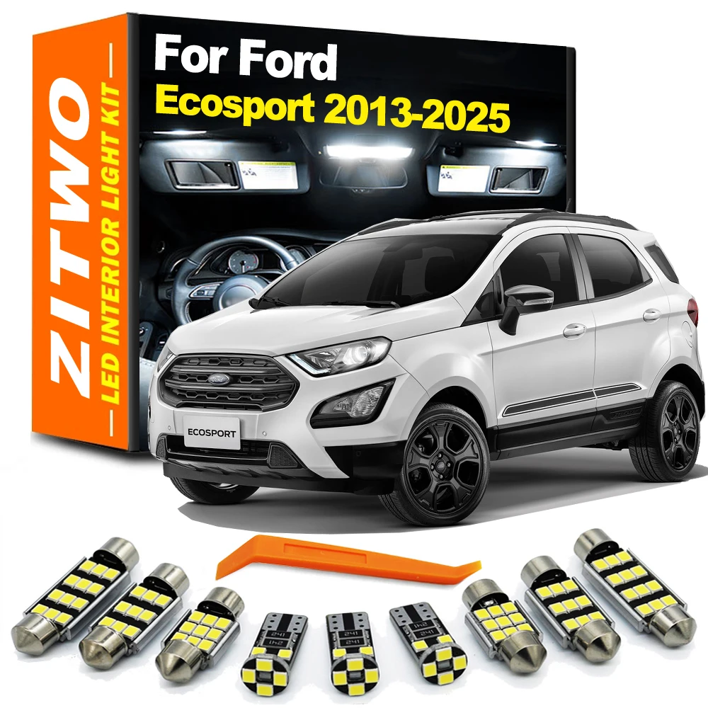 13Pcs Canbus LED Interior Light Bulb Kit For Ford Ecosport 2013- 2016 2017 2018 2019 2020 2021 2022 2023 2024 2025 Accessories