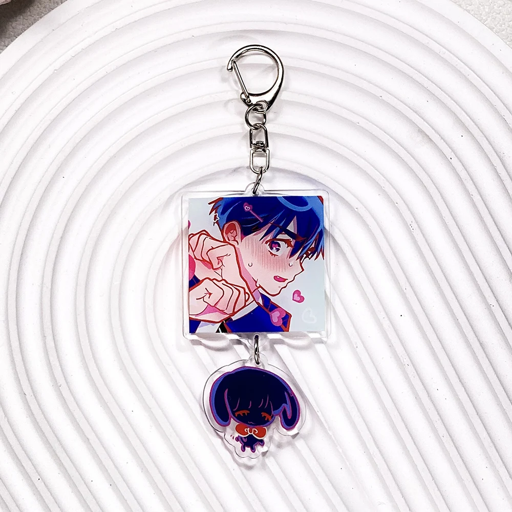 1/8Pcs Anime Alien Stage Acrylic Car Keychain Cute Bag Charms Accessories Backpack Funny Key Holder Keyring Fans Friends Gifts image 3
