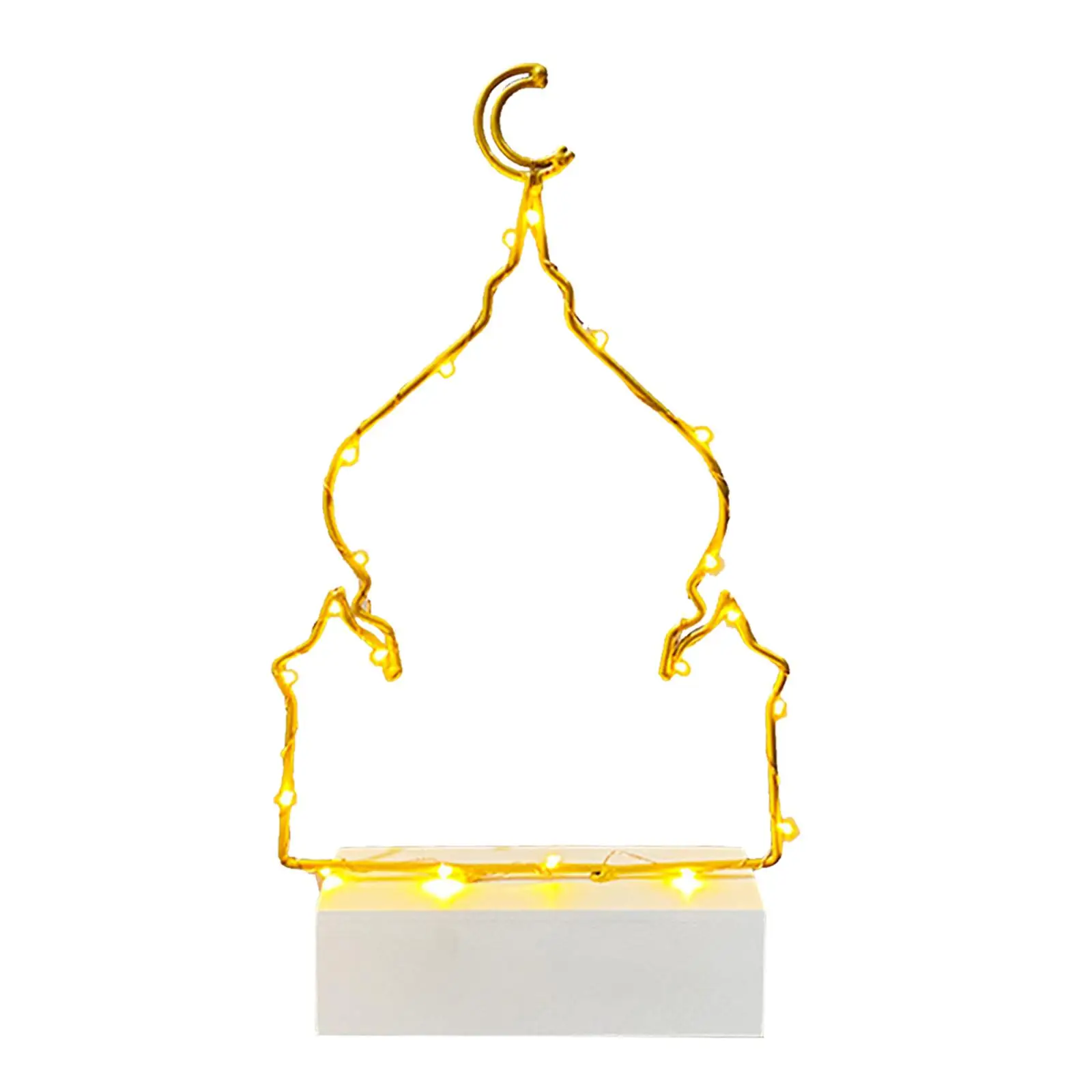 Iron Eid Mubarak Ramadan LED Night Light Muslim Islam Lamps Desktop Decor
