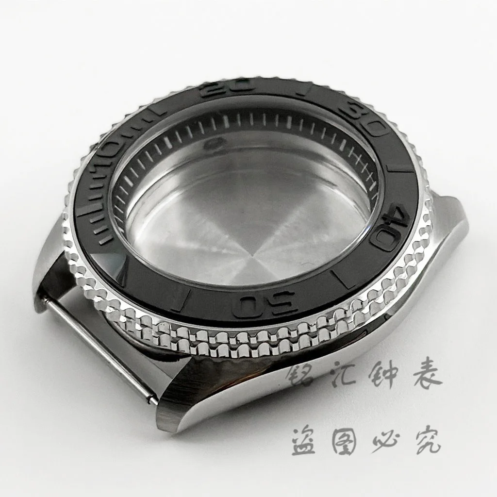 42mm Black Ring Watch Case With Sloping Bezel For NH34 NH35 NH36 NH38 NH70 Movement 28.5mm Dial Mods Improve 007 009 173 Case