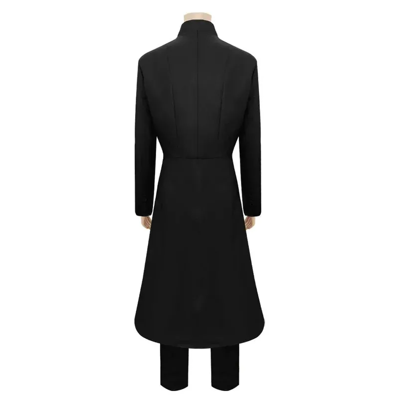 مجموعة Matrix Resurrections Neo بلوزات وسراويل سوداء أزياء تنكرية للهالوين ملابس حفلات الكرنفال للرجال