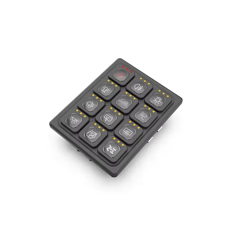 MAF 12 Buttons Switch Panel 9 ~ 36VDC Intelligent CAN Bus Keypad IP65 Waterproof