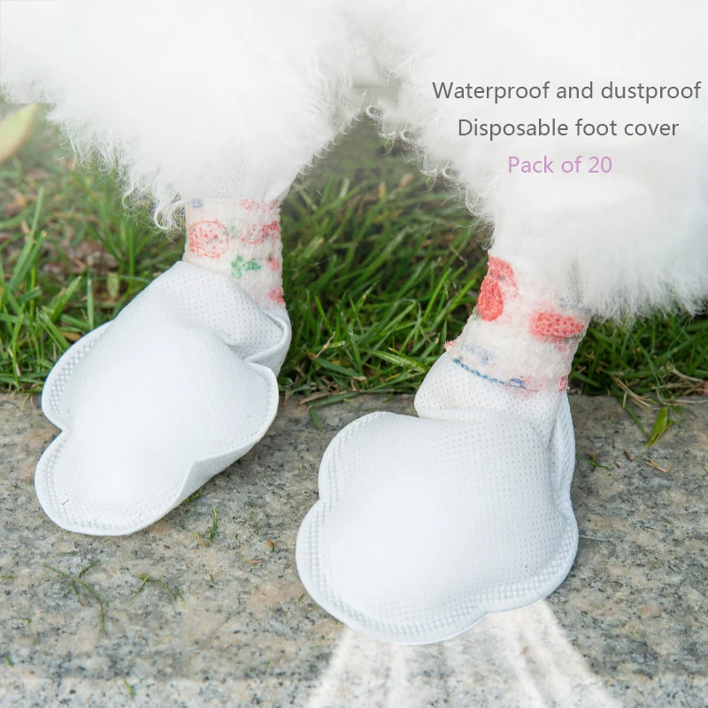 Dog Outgoing Paw Printing Disposable Dog Shoes Waterproof, Dustproof, Lightweight, Breathable Small and Medium sized Dog Outgoin