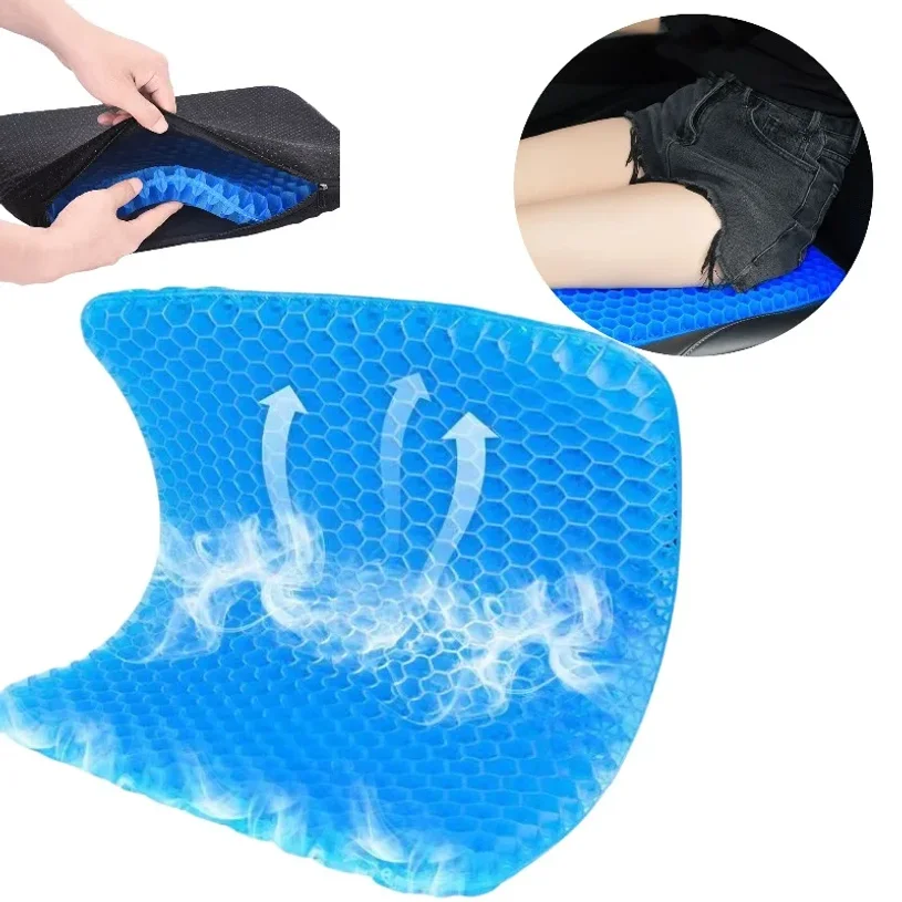 Office Chair Cushion - Breathable Cooling Gel Car Seat Cushion