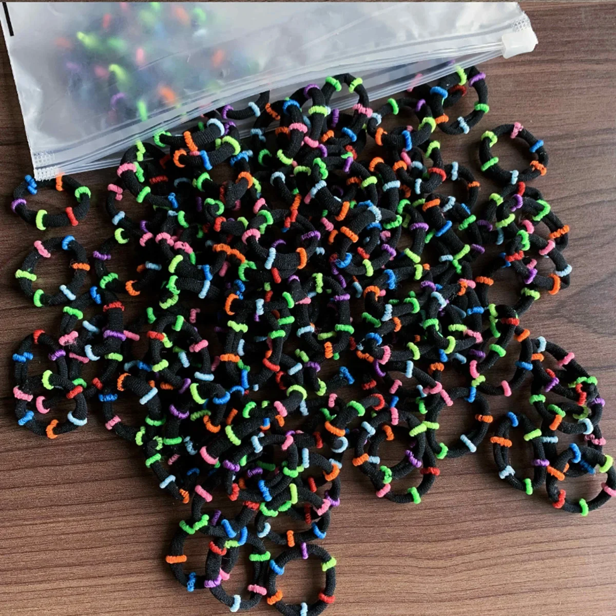 50/100 Stück Haarbänder für Kinder, buntes Nylon, Scrunchie, Haargummis, Gummiband, Kinder, elastisches Haar, Meilen-Zubehör