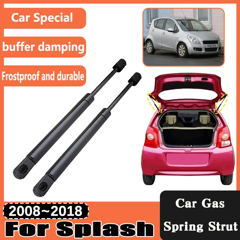 Tongkat hidrolik bagasi belakang mobil, untuk Suzuki Splash 2008-2017 2018 Vauxhall Agila bagasi Tailgate Gas Strut Shock Lift Mat aksesoris