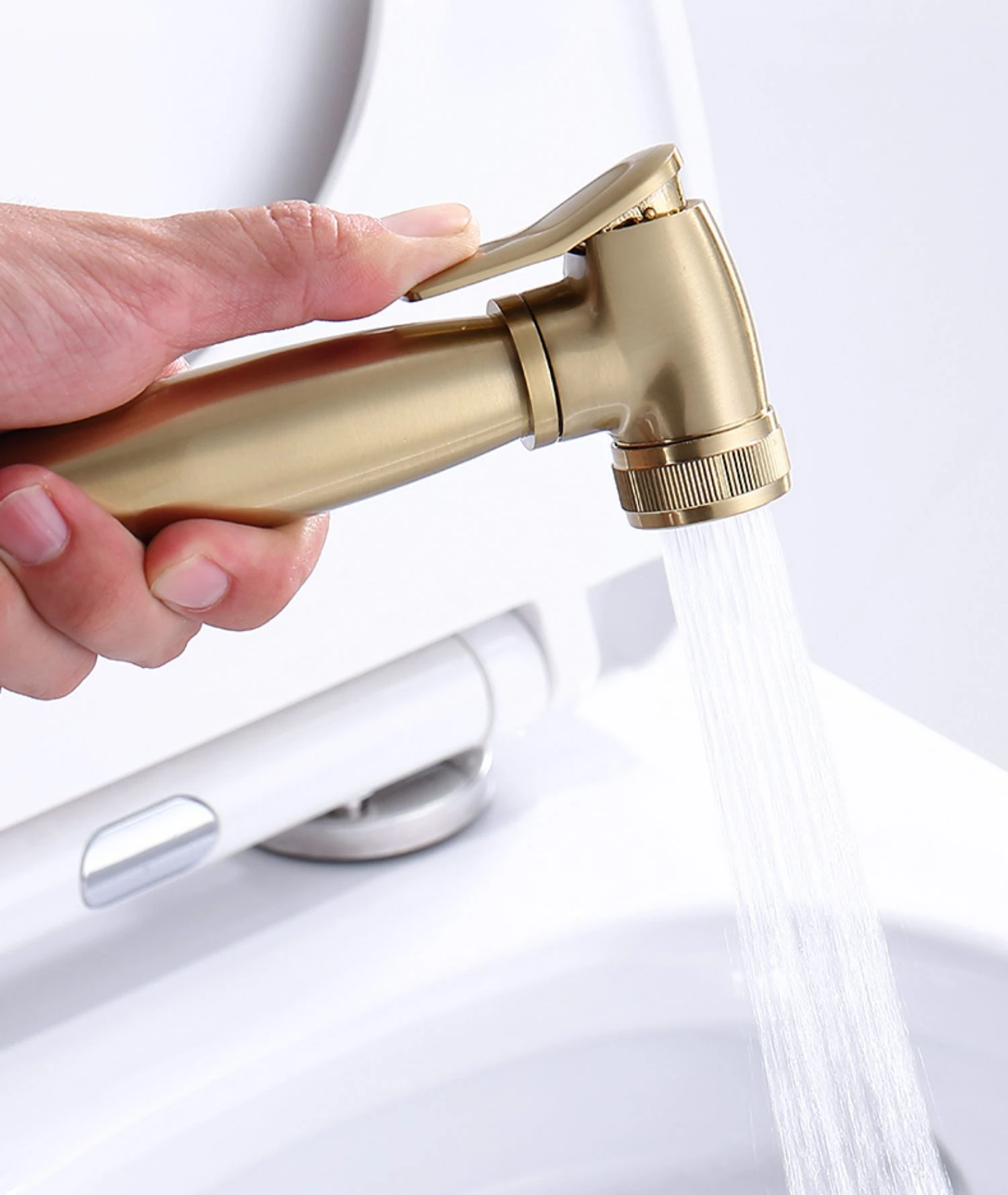 Full copper gold body cleanser toilet spray gun significant other toilet toilet flusher nozzle butt wash set