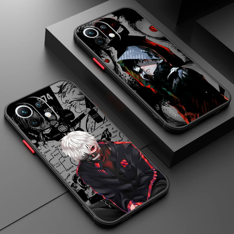 T-Tokyo G-Ghoul Anime Luxury Frosted Translucent For Xiaomi Mi 13 12 12T 11T 11 11i 10T 10 9T Pro Lite Ultra 5G Cover