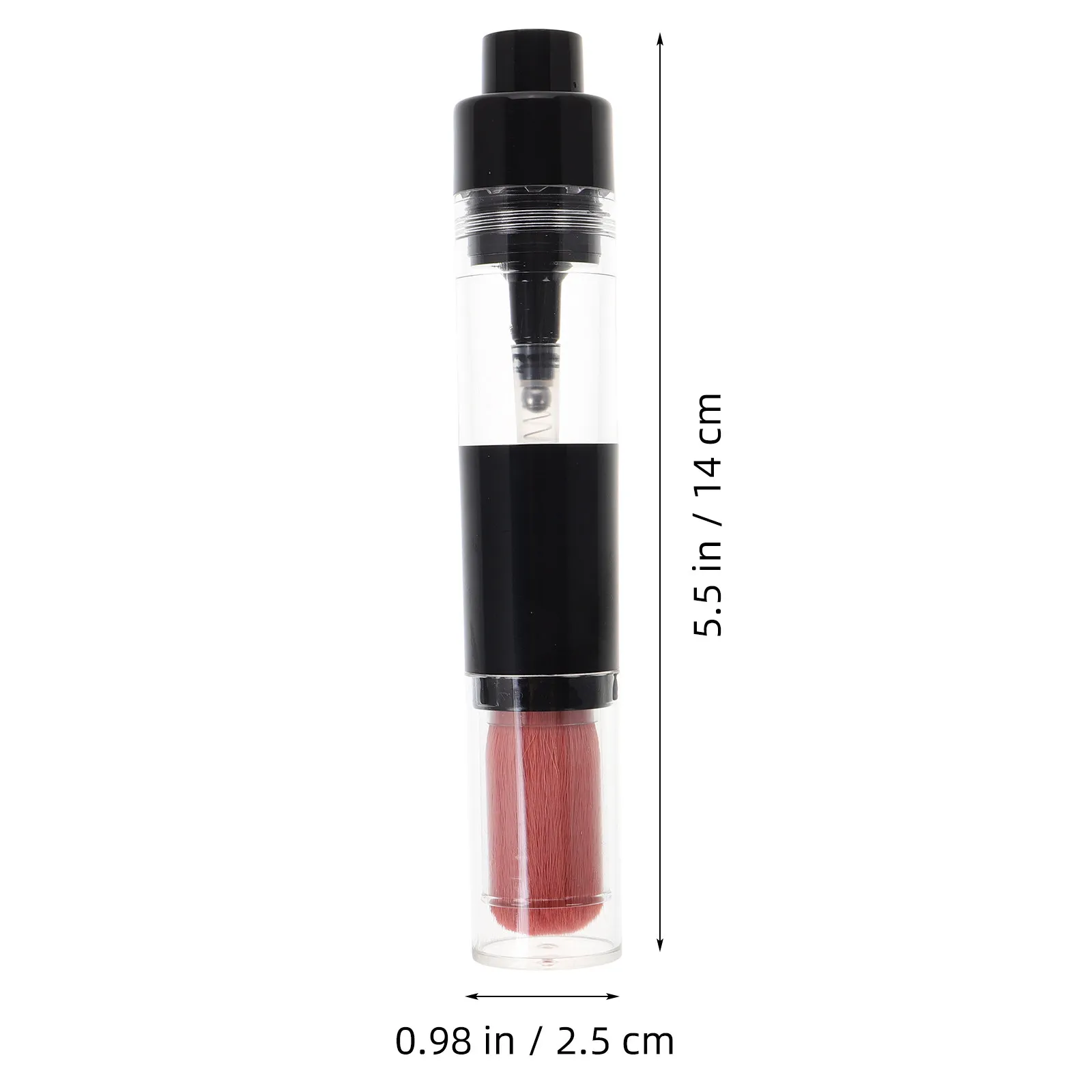 Refillable Press-Type Makeup Brush with Integrated Loose Powder Bottle Travel-Friendly Reusable Applicator for Blush Foundation