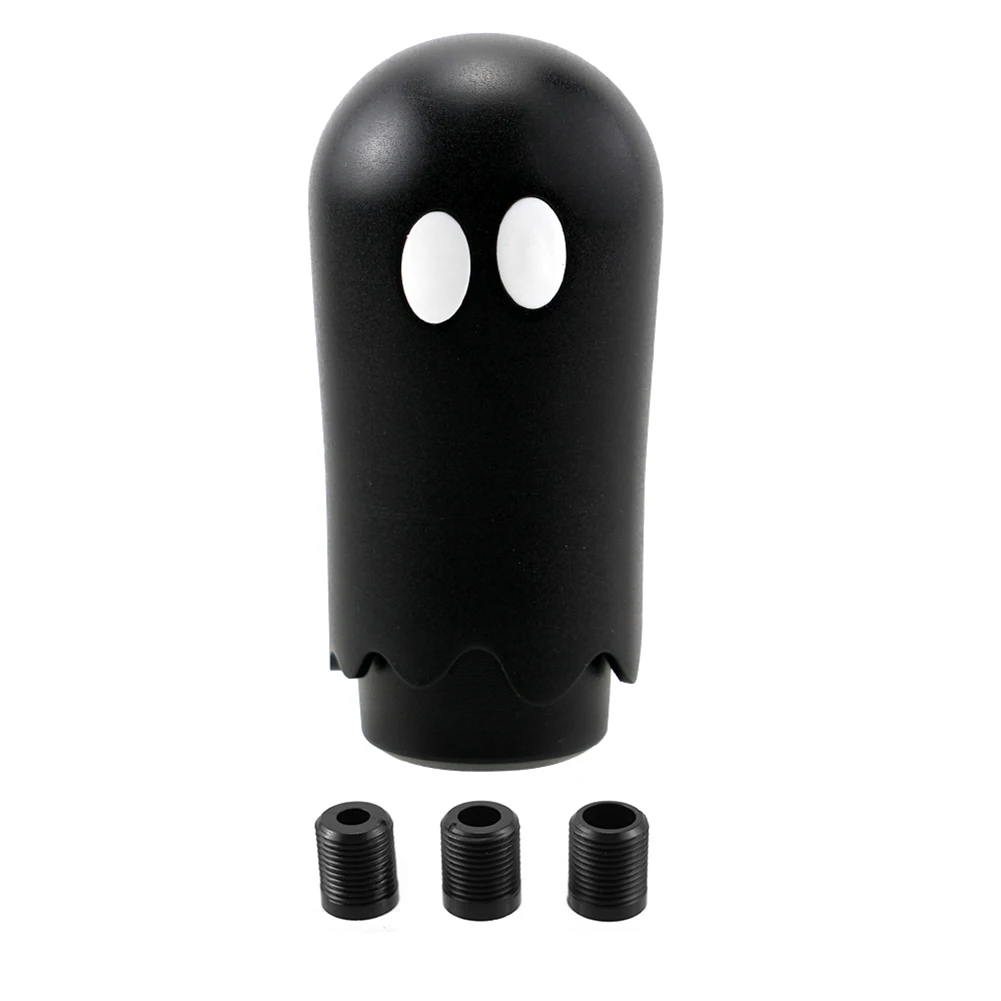 Weighted Aluminum Manual Gear Shift Knob With 8mm 10mm 12mm Thread Adapters For Car SUV Truck Bus /Shifter Lever Black White
