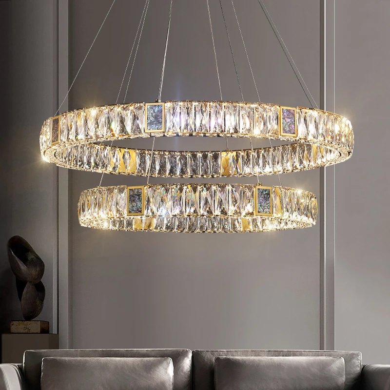 

Shell crystal chandelier postmodern light luxury living room designer restaurant creative personality 2022 new style