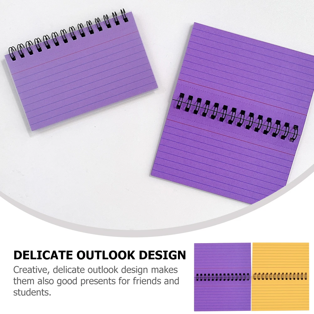 

2pcs Spiral Binding Compact Memo Coil Note Books for To Do List Multi Function Planning Pads Students Page Markers Pocket Note