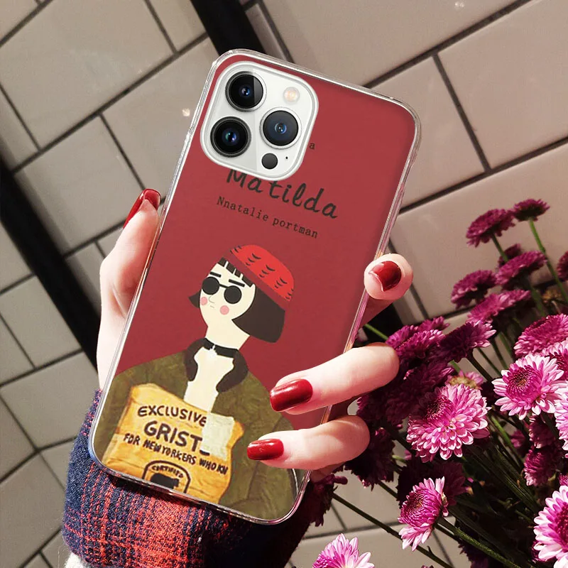 Leon Matilda Natalie Portman Movie Phone Case For iphone 16 15 14 Pro Max 16 15 14 13 12 Pro 15Plus iphone 11