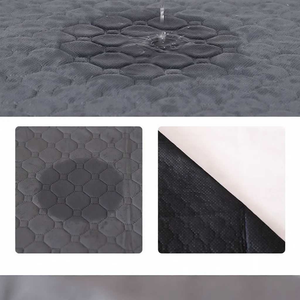 Reusable Waterproof Puppy Bedding Mat Washable Pet Crate Liner Breathable Dog Kennel Cushion Training Pad Blanket view 3