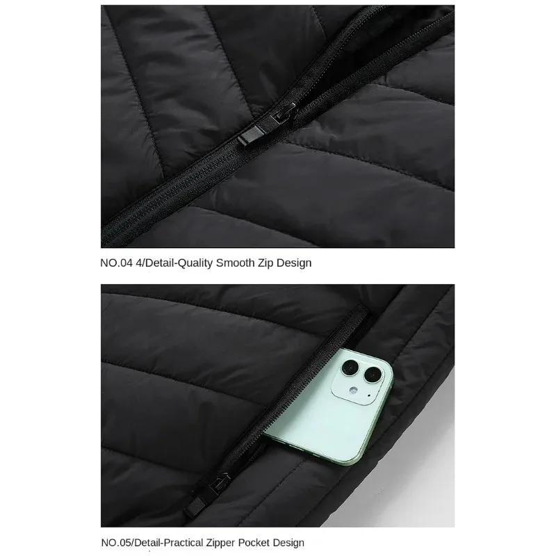 เสื้อแจ็คเก็ตทำความร้อน 11 โซน สำหรับฤดูหนาว สวมใส่สบาย คอตั้ง เหมาะสำหรับทำงานกลางแจ้ง เสื้อโค้ทอุ่นสำหรับผู้ชาย ควบคุมอุณหภูมิอัจฉริยะ พร้อมซิป