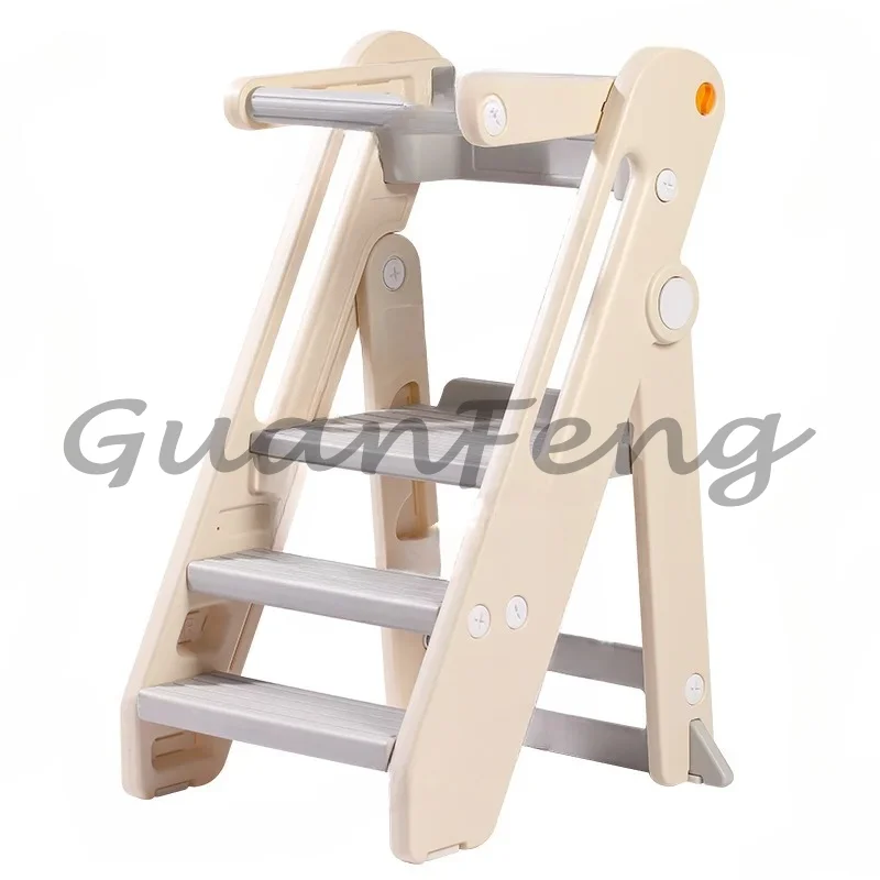 

Foldable Practical Learning Tower Washstand Step Stool, Children's Ascending Footstool, Adjustable Hand Washing Stairs,