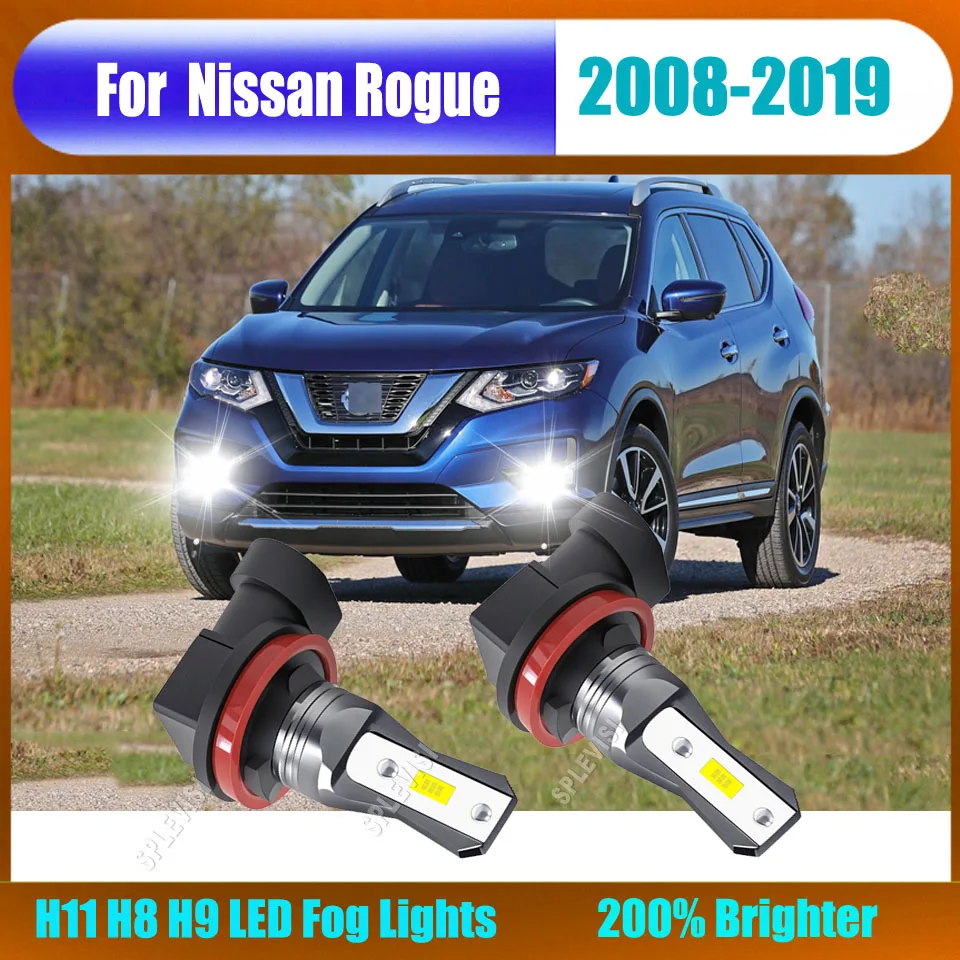 

H11 H8 H9 LED Fog Lights - Cool White 9-16v For Nissan Rogue 2008 2009 2010 2011 2012 2013 2014 2015 2016 2017 2018 2019