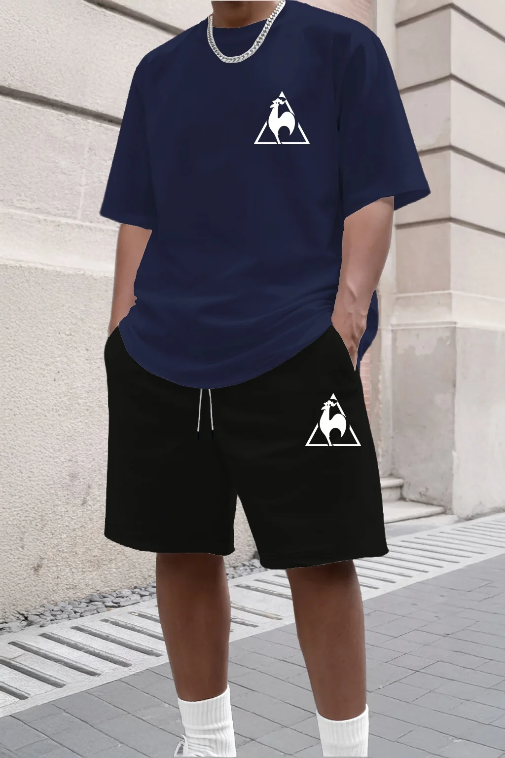 

Summer 3D Fashion Trendy Casual Sports Two Piece Set Youth Men's Short sleeved T-shirt +Shorts Set
