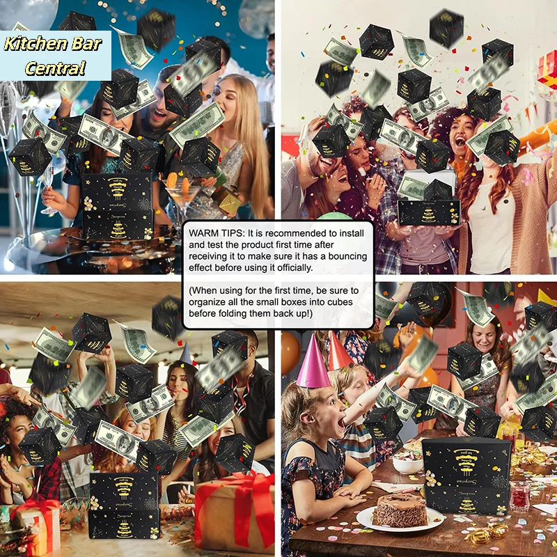 【10 Stück faltbare, aufspringende Überraschungs-Geschenkboxen in Schwarz-Gold, aufspringende Überraschungsbox, Valentinstagsgeschenk】 – Detail 6