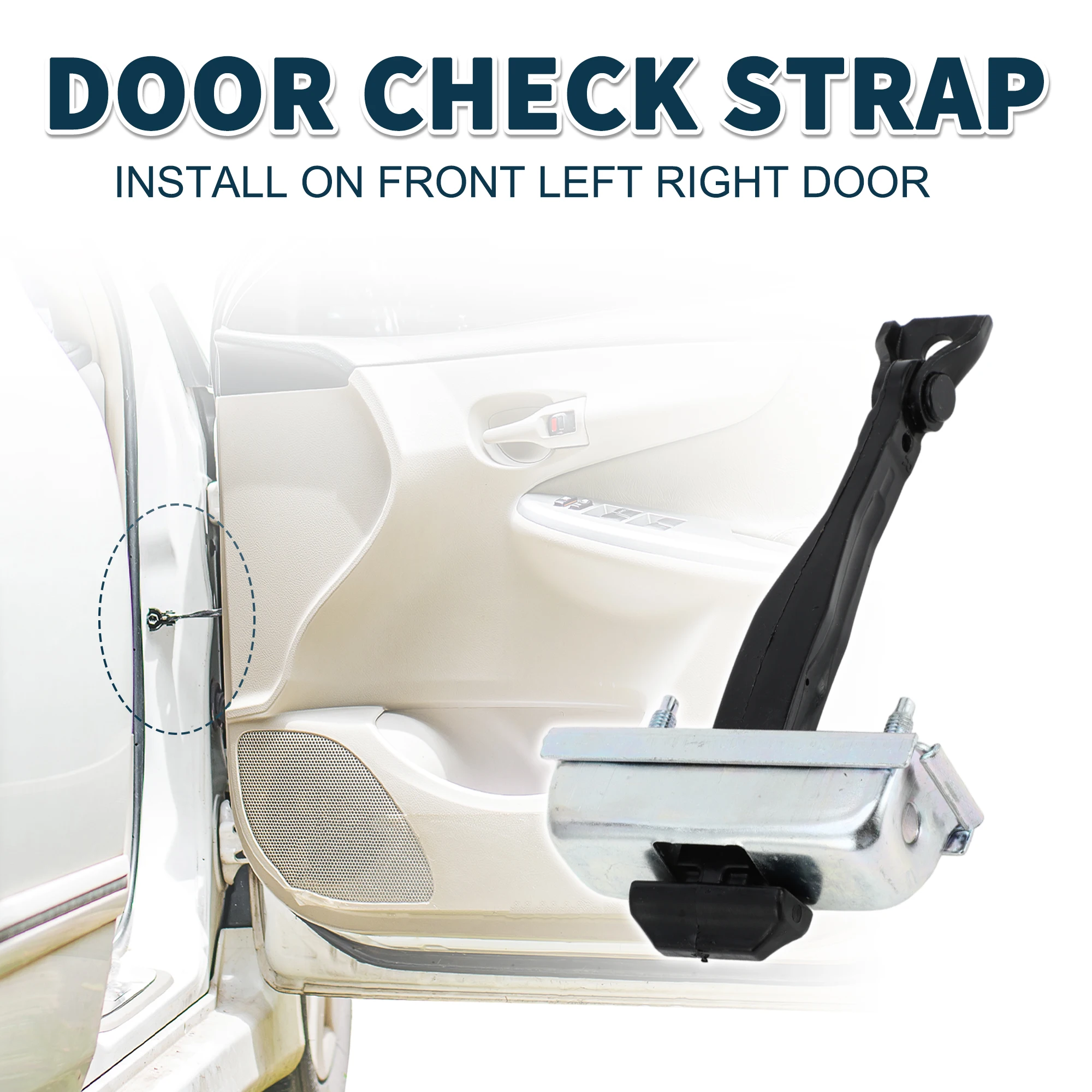 

UXCELL Door Check Strap Stopper Limiter No.FL3Z1627204A For Ford F-150 2015-2020 For Ford F-350 Super Duty 2017-2020