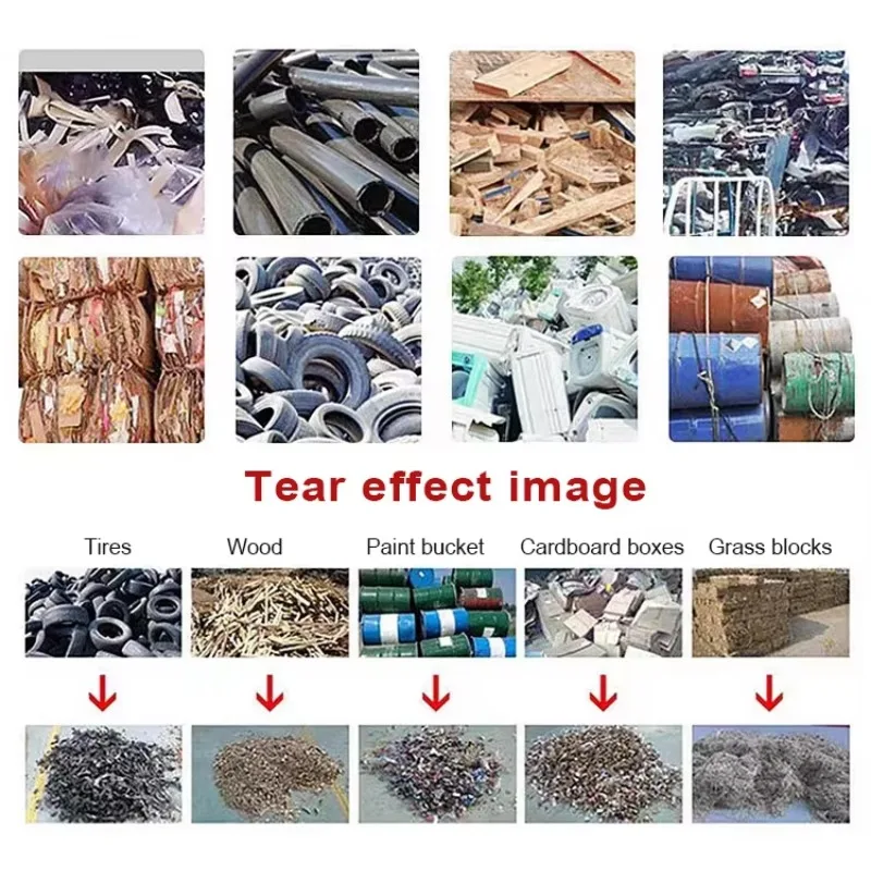 Pe & Pp PLC فيلم حقيبة مزدوجة رمح التقطيع أكياس منسوجة إعادة تدوير آلة كسارة مع علبة التروس ومكونات العتاد الأساسية