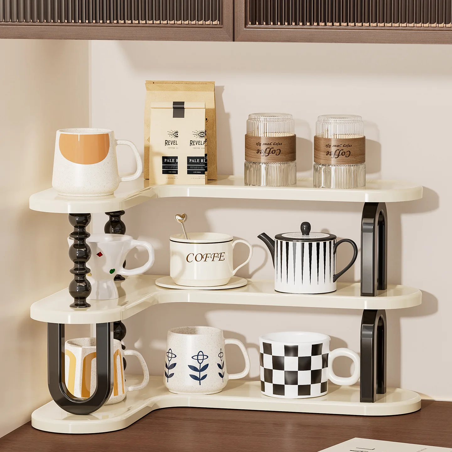 Cup storage rack, cup holder, water cup, tea cup, kitchen water cup holder, storage rack, draining rack, tea bag coffee rack