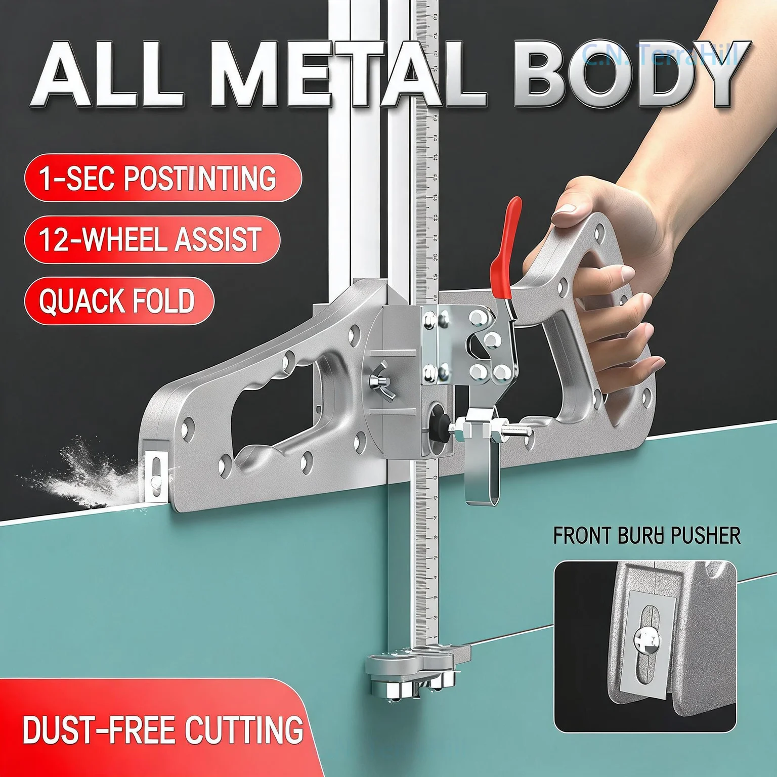 Drywall Cutout Tool Gypsum Board Cutter with Scoring Guide, Woodworking Auxiliary Cutting Knife with Chamfering Edge, Sliding